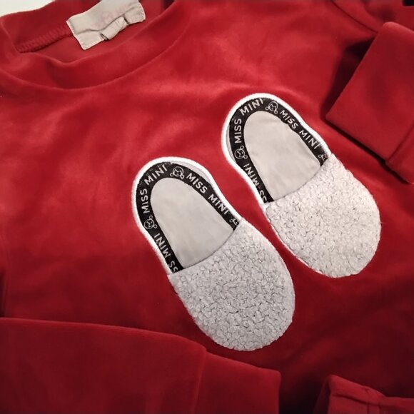 Miss mini red slipper pajamas size 4 - Picture 2 of 4